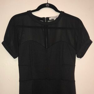 Mesh top black dress